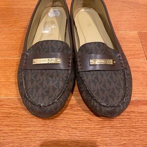 Michael Kors Dark Brown Patterned Loafers